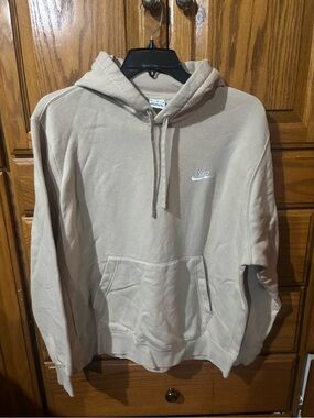 Nike Men’s light biege Pullover Hoodie - Casual Everyday Comfort